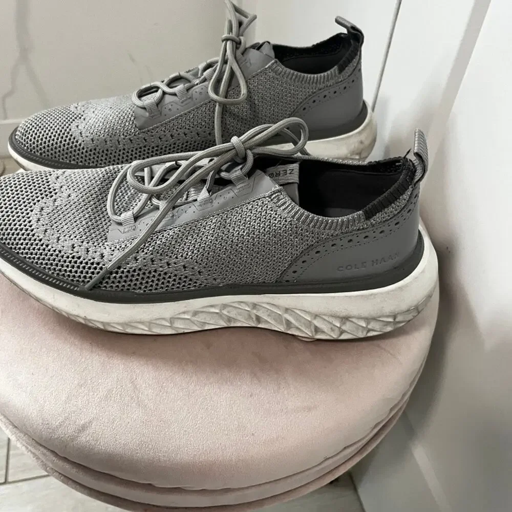 Cole Haan Men's 2.ZERØGRAND Stitchlit Gray Oxford Sneakers Size 10.5